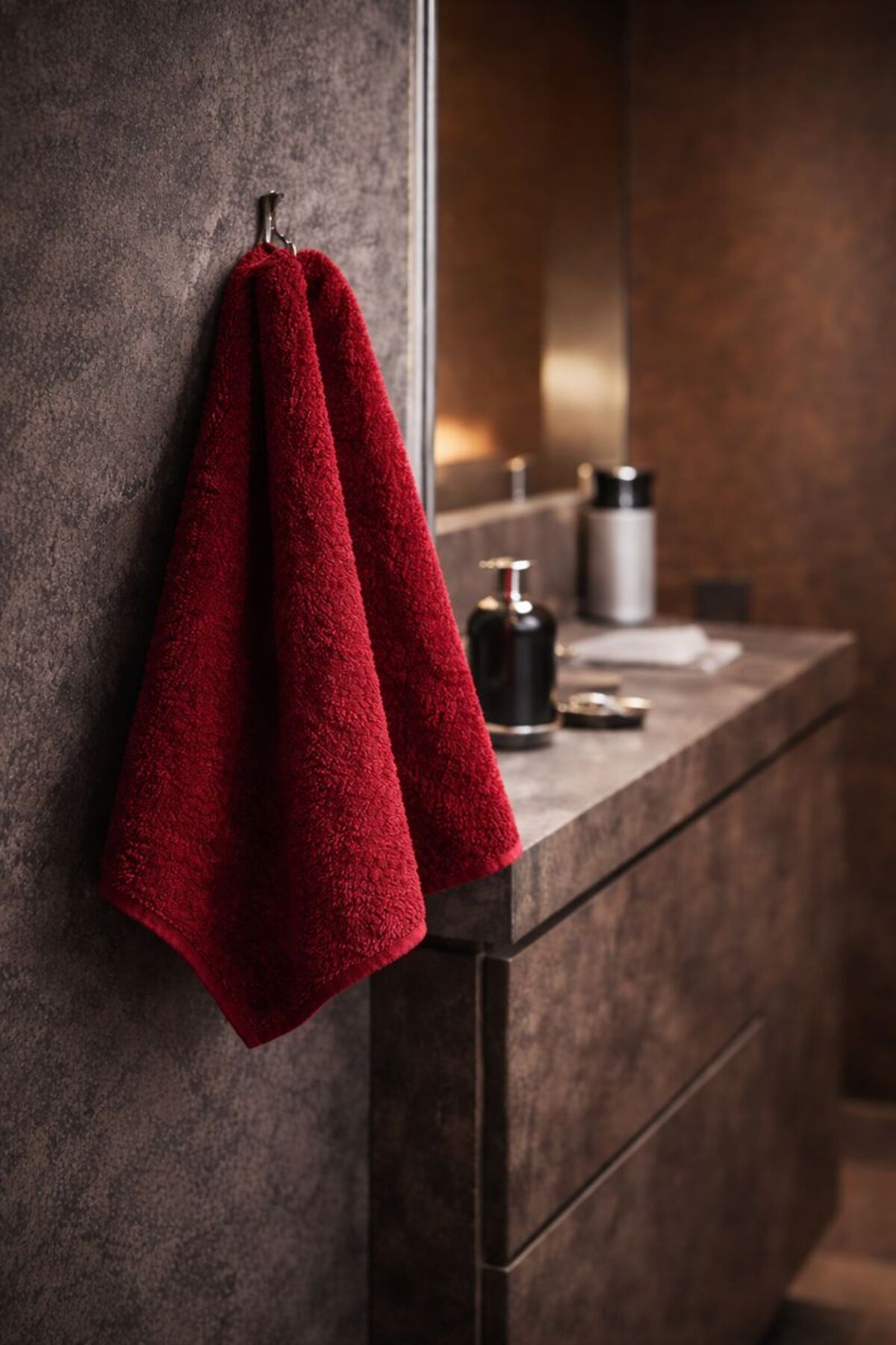Elaganya Bordo Spor Havlusu Leke Tutmayan Kuaför Berber Havlu 50x90 Cm 220gr - Görsel 3