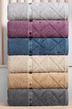 Minoset Baklava El Havlu Seti 6’lı %100 Pamuk 50x90 cm – Emici, Yumuşak, Dayanıklı Havlu - Lüks - 1300gr