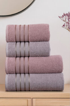 Miss Paris Home 4'lü Luna Banyo Ve Saç Havlusu Seti - Hamam Takımı | Yumuşak, Hızlı Kuruyan Ve Dayanıklı