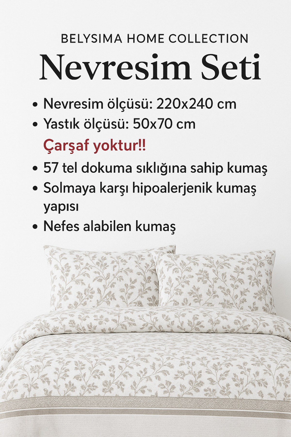 SENLİFE Ultra Battal Nevresim Seti 220 X 235 Cm - Görsel 3