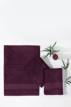 Yataş Essentials 3'lü El / Yüz / Baş Havlu Seti Fuşya - 50x90 Cm