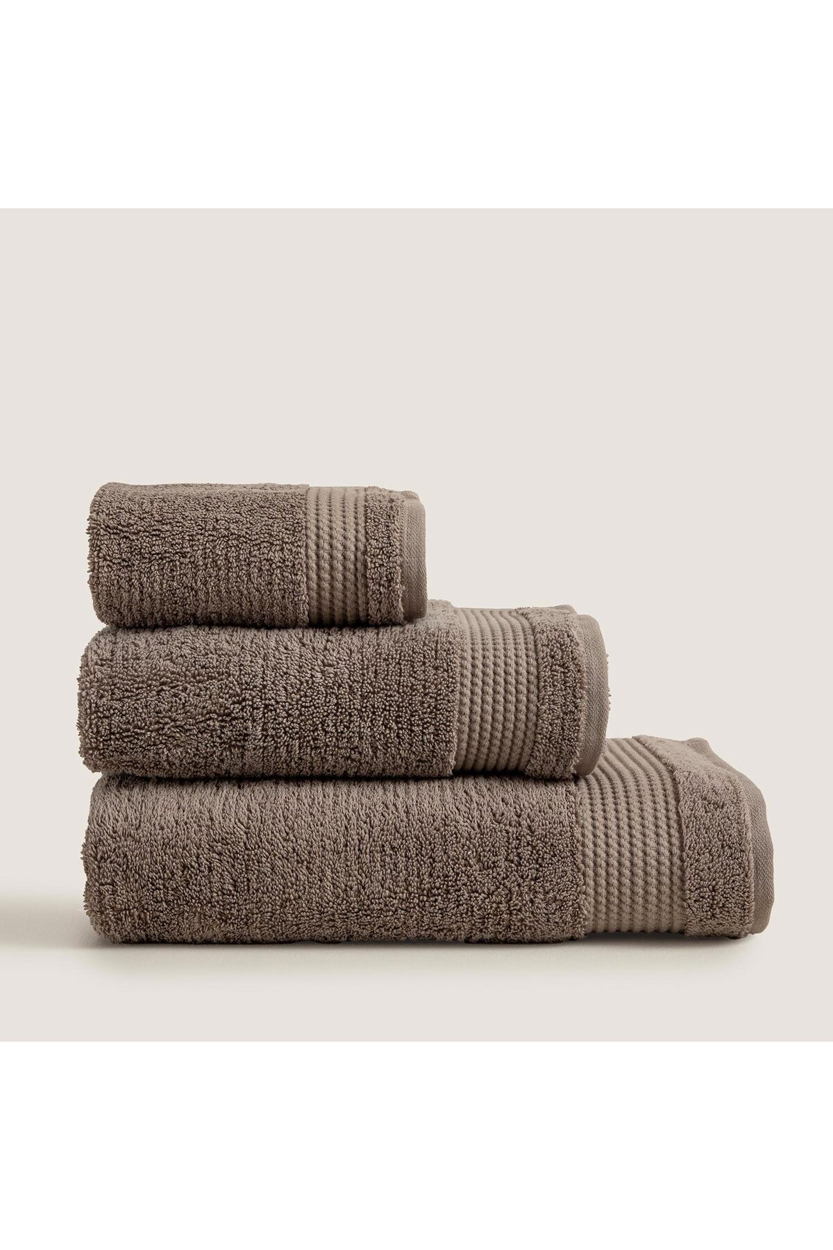 Chakra Eva Cotton Yüz Havlusu 50x90 Cm Vizon - Görsel 3