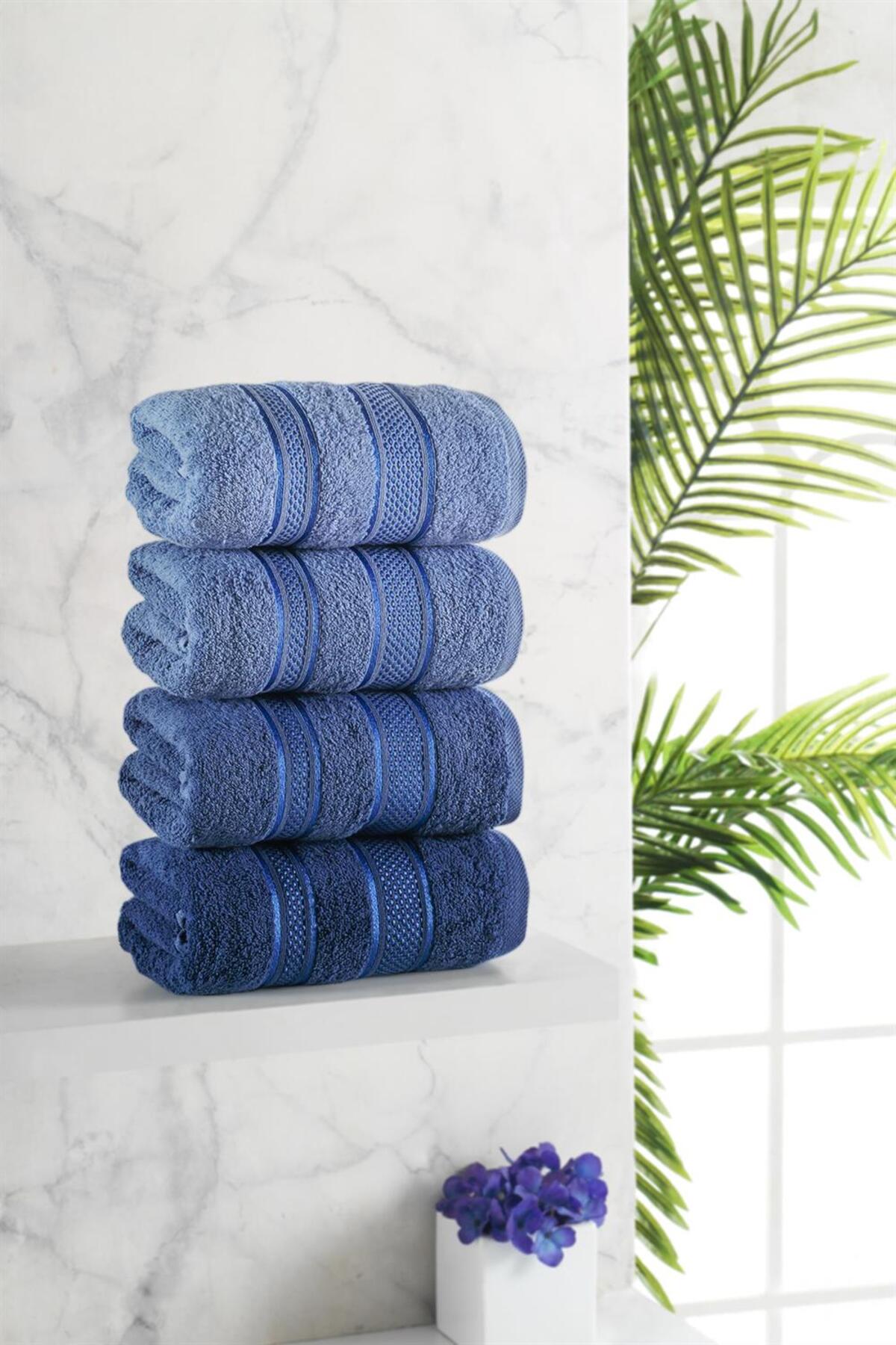 Mürdüm Home Harmony %100 Pamuk Ekstra Yumuşak Modern Havlu Seti - Görsel 2