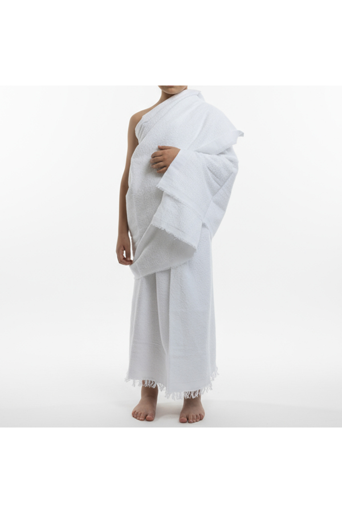 Yasir çocuk lastikli ihram çocuk ihram metaf kıyafeti - Görsel 3