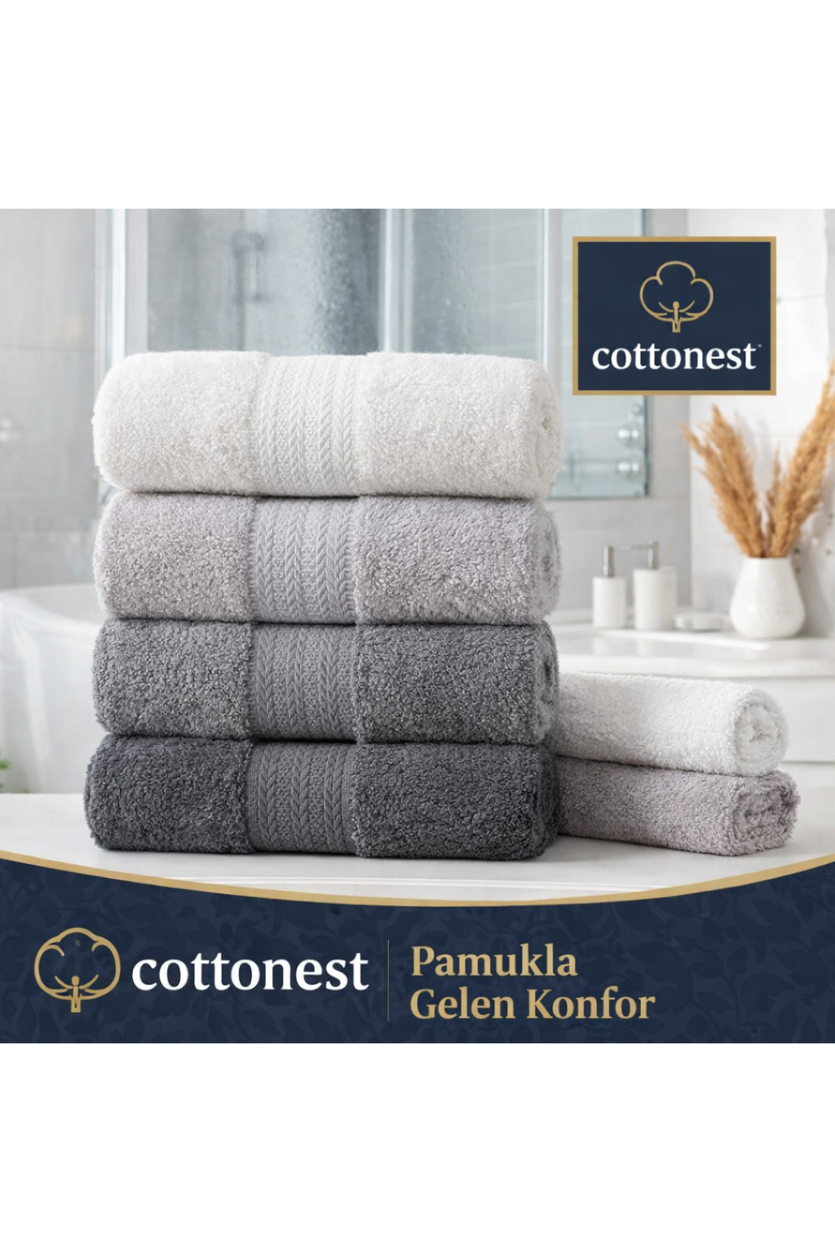 Cottonest Rainbov Havlu Seti 4'lü