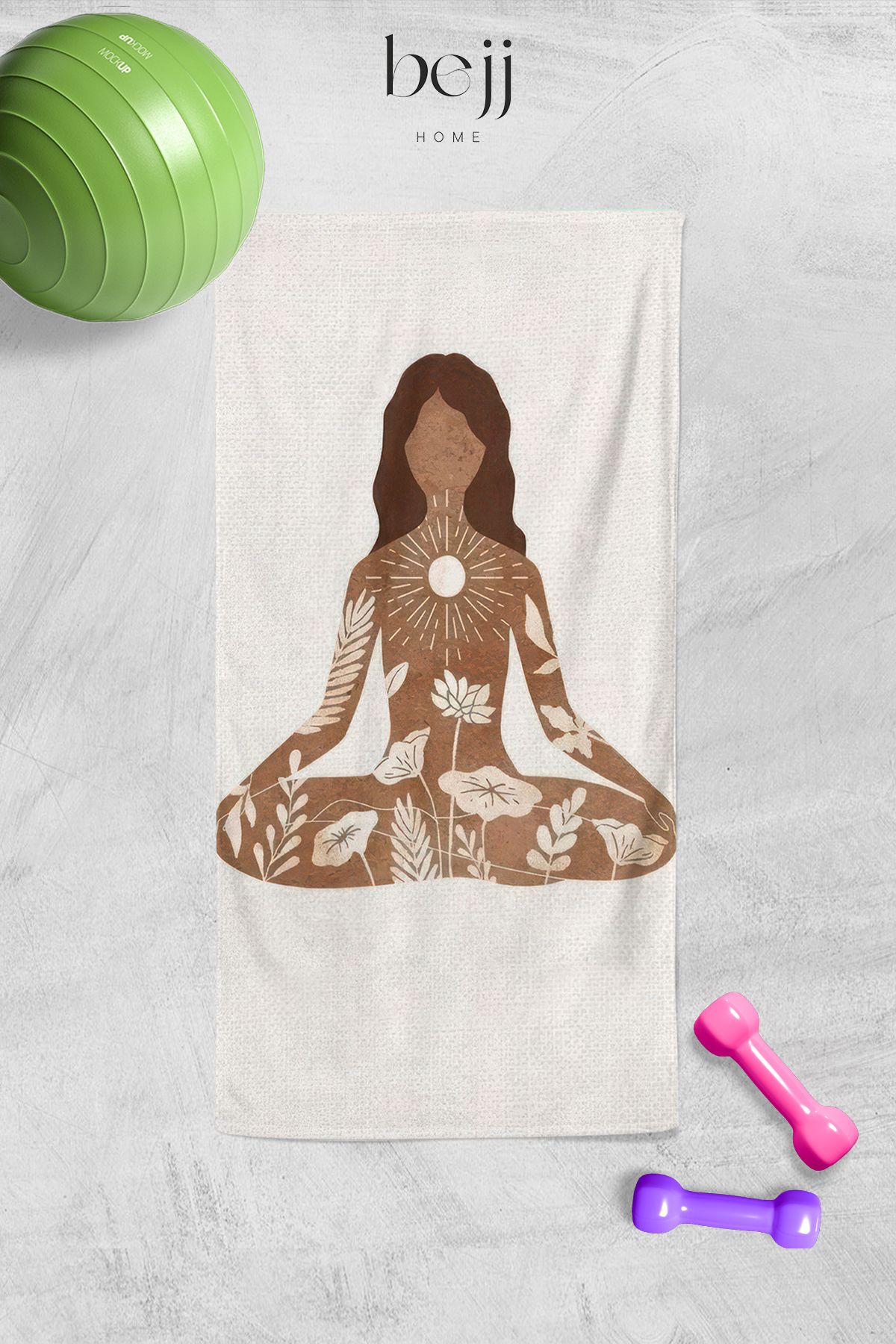 ECEMRE Dijital Baskılı Sporcu Havlusu - Gym Towel - 50x100 Cm