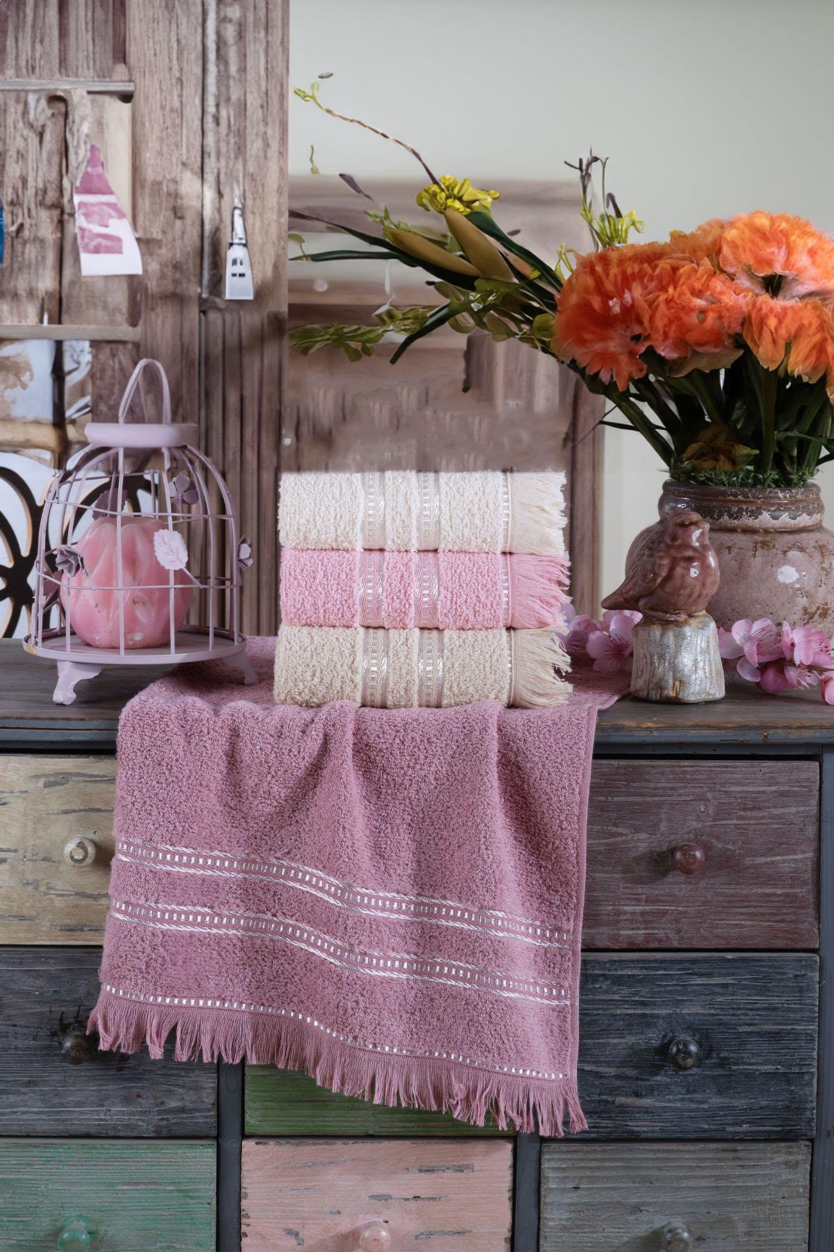 Zeynep Tekstil Polina | 3'lü El&Yüz Havlu Seti