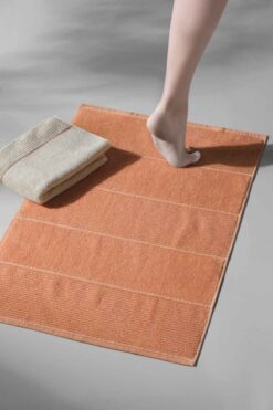COTTONMANIA Carmine Bathmat Desert - Ekstra Yumusak, Modern %100 Pamuk 50x75cm. Ayak Havlusu / Banyo Paspas Seti