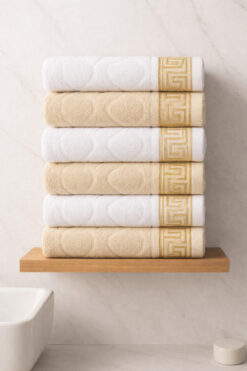 Peacock 6 Adet Bambu Premium Havlu Seti (2 Renk)