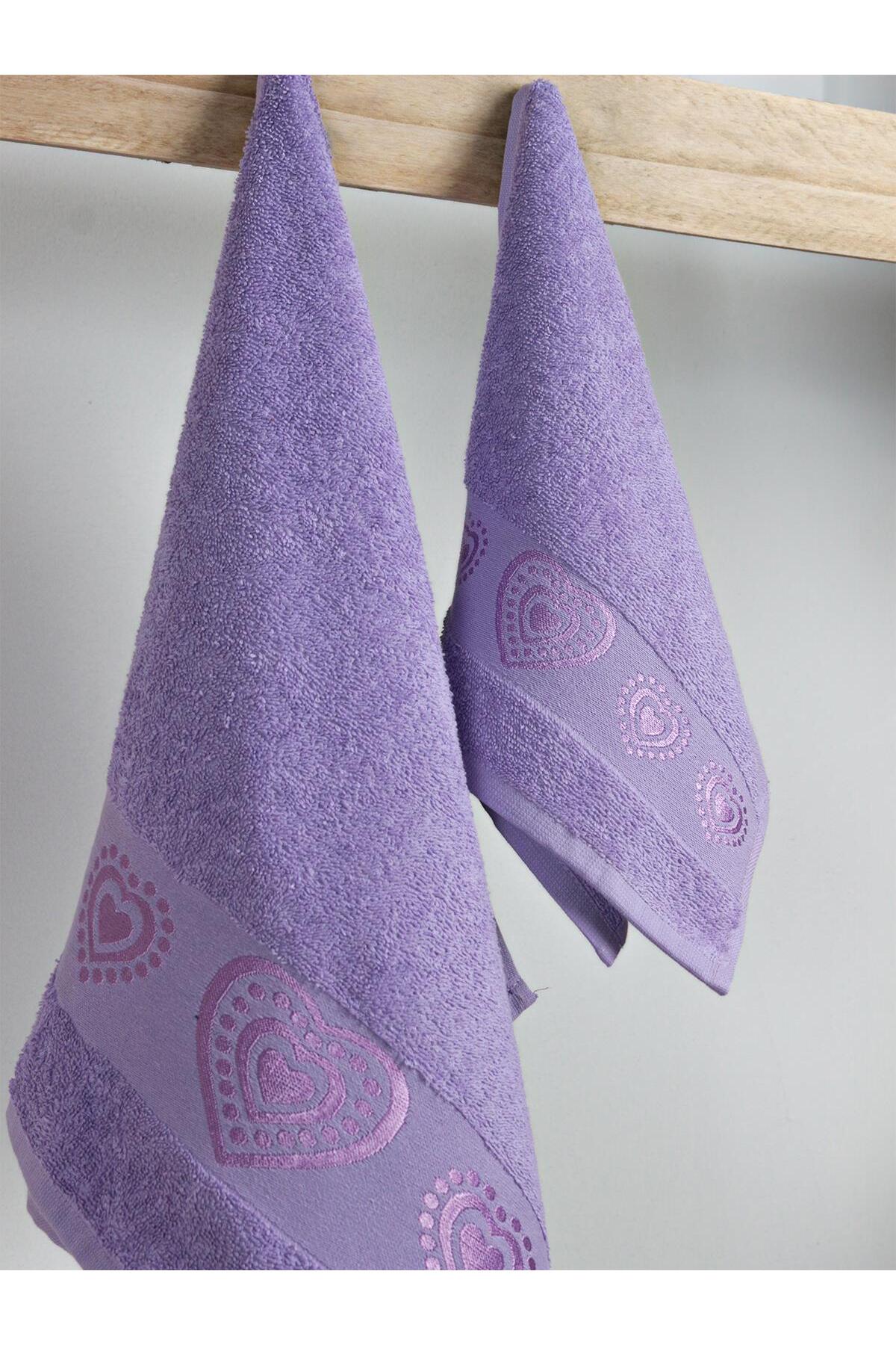 Ender Home Love El & Yüz Havlusu – 2’li, %100 Pamuk 30x50 Cm ve 50x90 Cm - Görsel 2