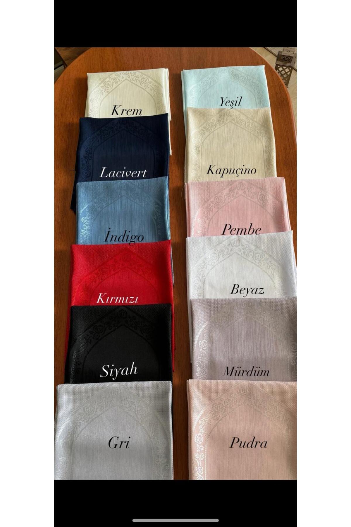 GONCA TEKSTİL Etamin Dikişsiz Işlemelik 4'lü Bohça Seccade Takımı - Görsel 2