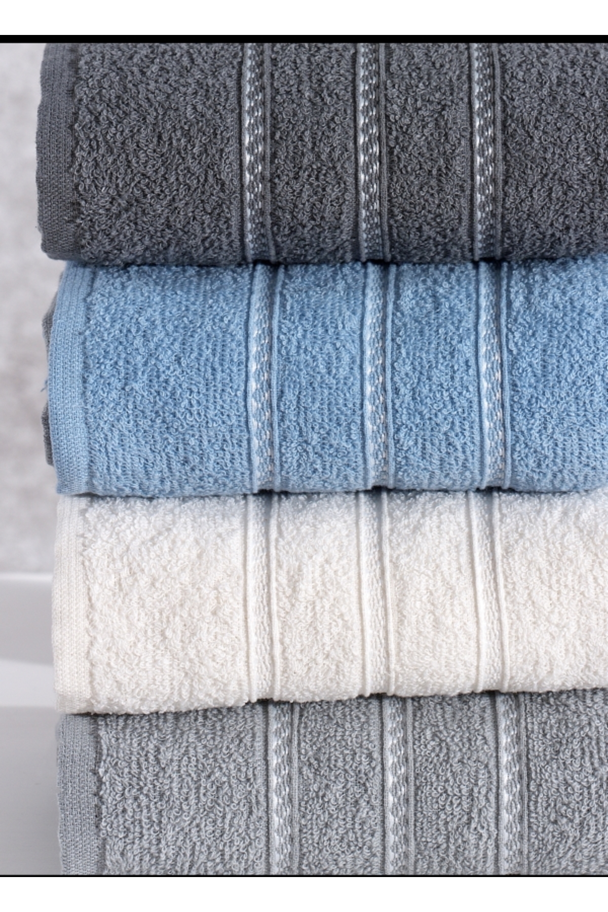 elvira concept Roma Pamuklu 4'lü El Ve Yüz Havlusu Seti Günlük Çeyizlik Havlu Takımı - Görsel 3