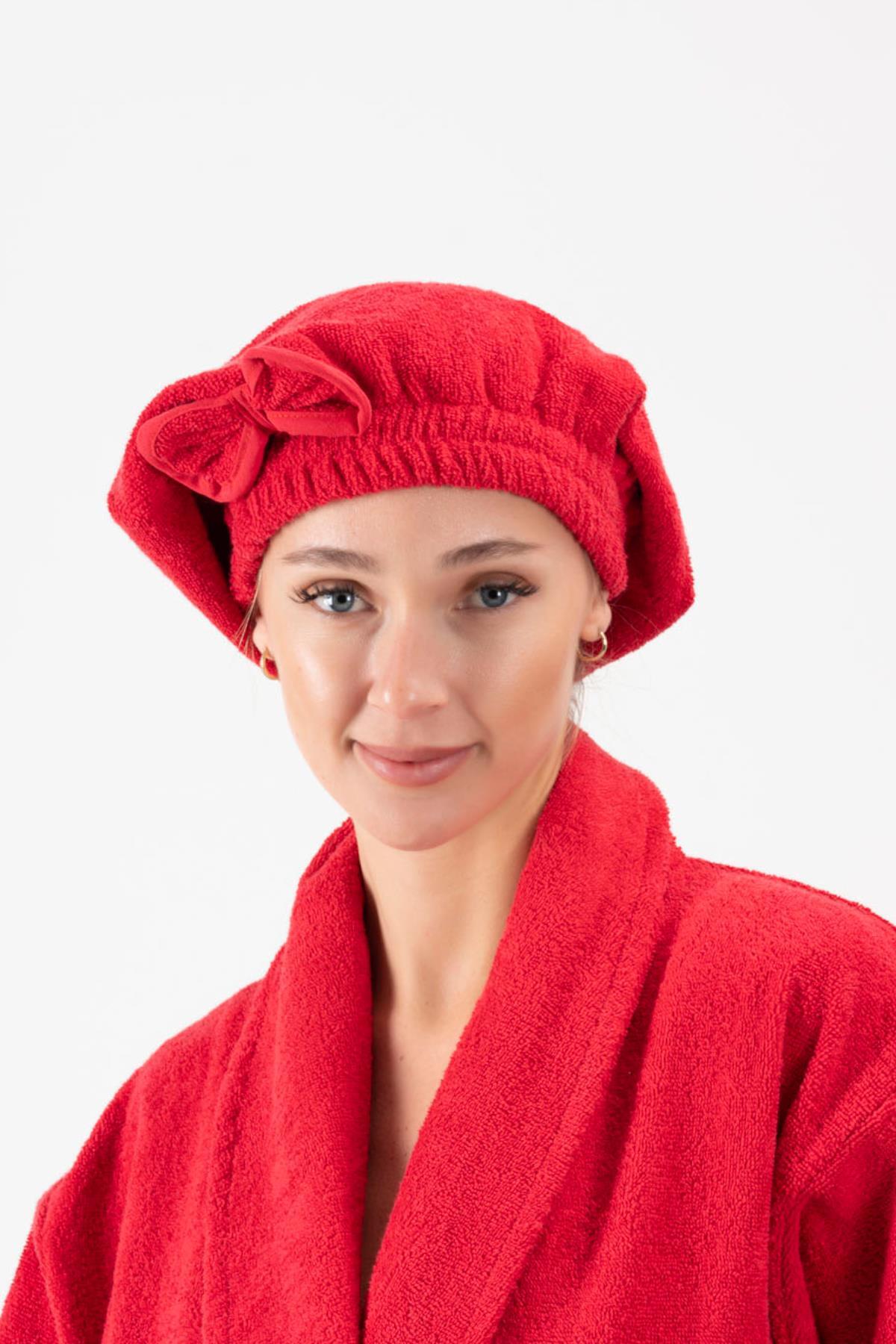 Ender Home CottonVerse Saç Kurulama Bonesi – %100 Pamuk , Fiyonklu