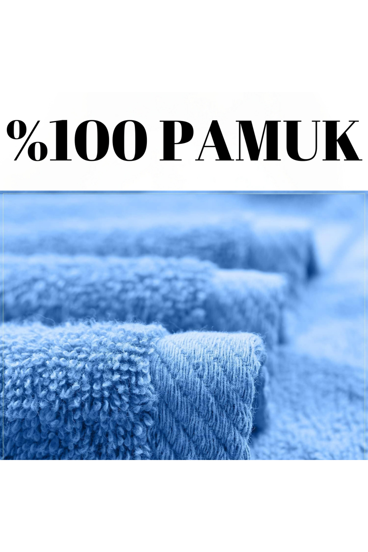 KAYABEY HOME Büyük Banyo Havlusu 90x150 %100 Pamuk Açık Mavi Banyo Duş Havlusu - Görsel 3