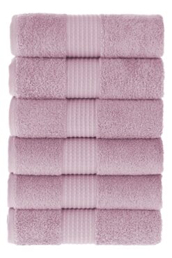 MAURAHOME Tomurcuk %100 Pamuk 6'lı 50x100 Cm El Havlusu Seti | 50x100 Cm | Gülkurusu