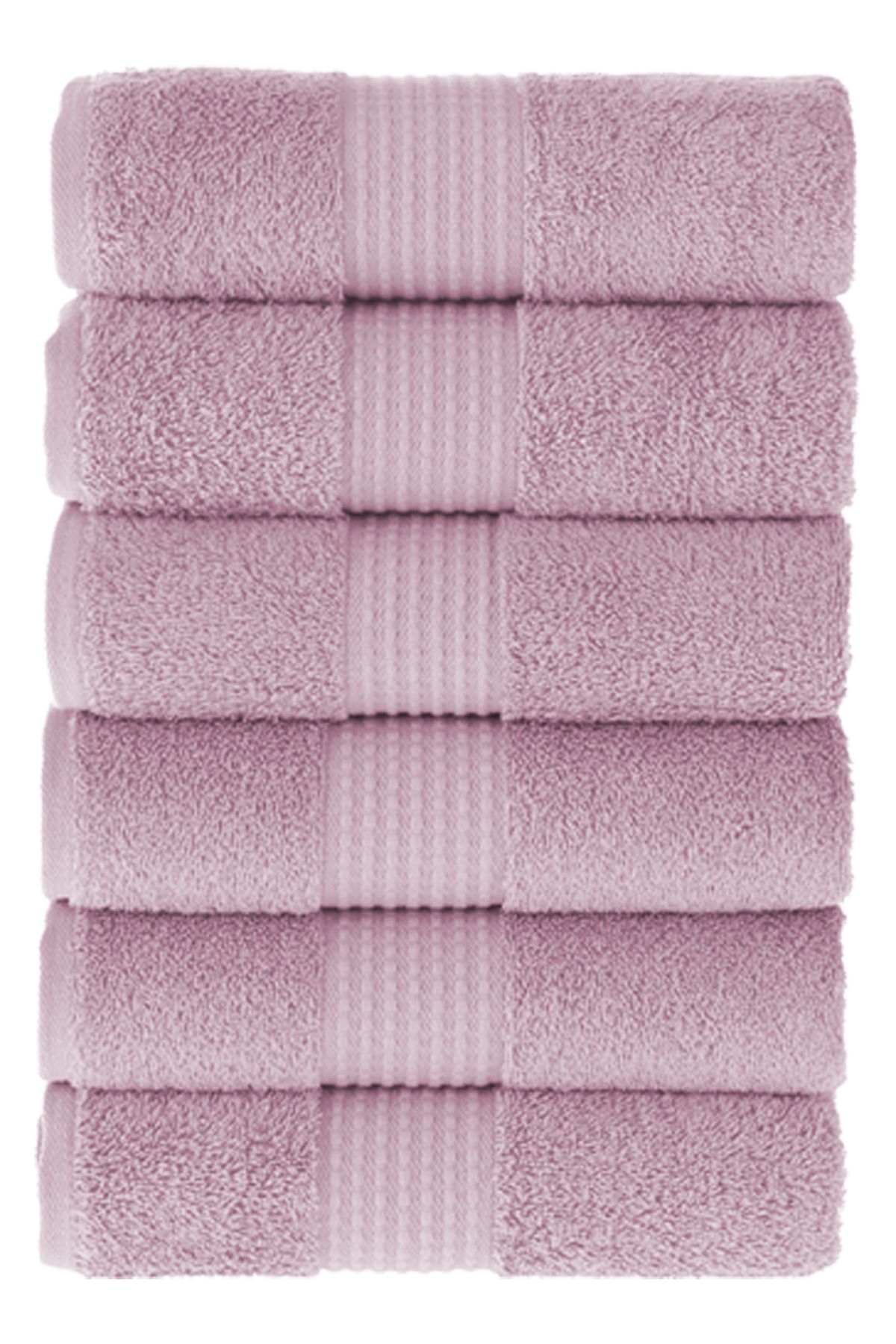 MAURAHOME Tomurcuk %100 Pamuk 6'lı 50x100 Cm El Havlusu Seti | 50x100 Cm | Gülkurusu