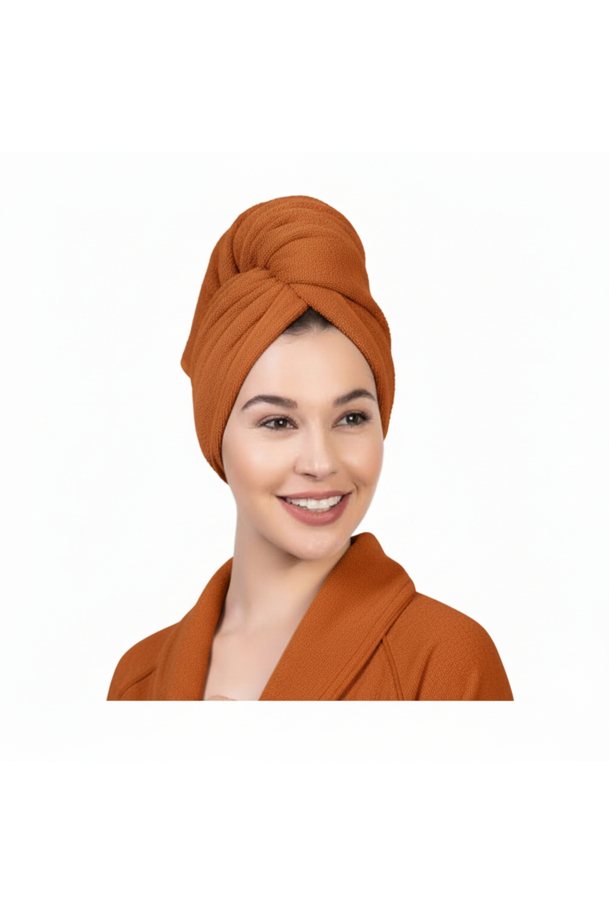 arashomecollection %100 Pamuklu Düğmeli Saç Bonesi - Plaj Havuz Deniz Uyumlu Hızlı Kurulama Baş Havlusu - Görsel 2