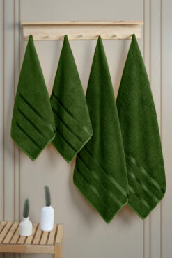 My Catherine 4'lü Hamam Takımı %100 Pamuk 2 Adet Büyük Banyo Havlu (70x140cm), 2 Adet Yüz Havlusu Seti (50x90cm)