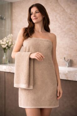 Elaganya BEJ-KREM havlu seti, pamuklu havlu, banyo havlu 50x90 havlu, 70x140 havlu, spa havlu, otel havlu