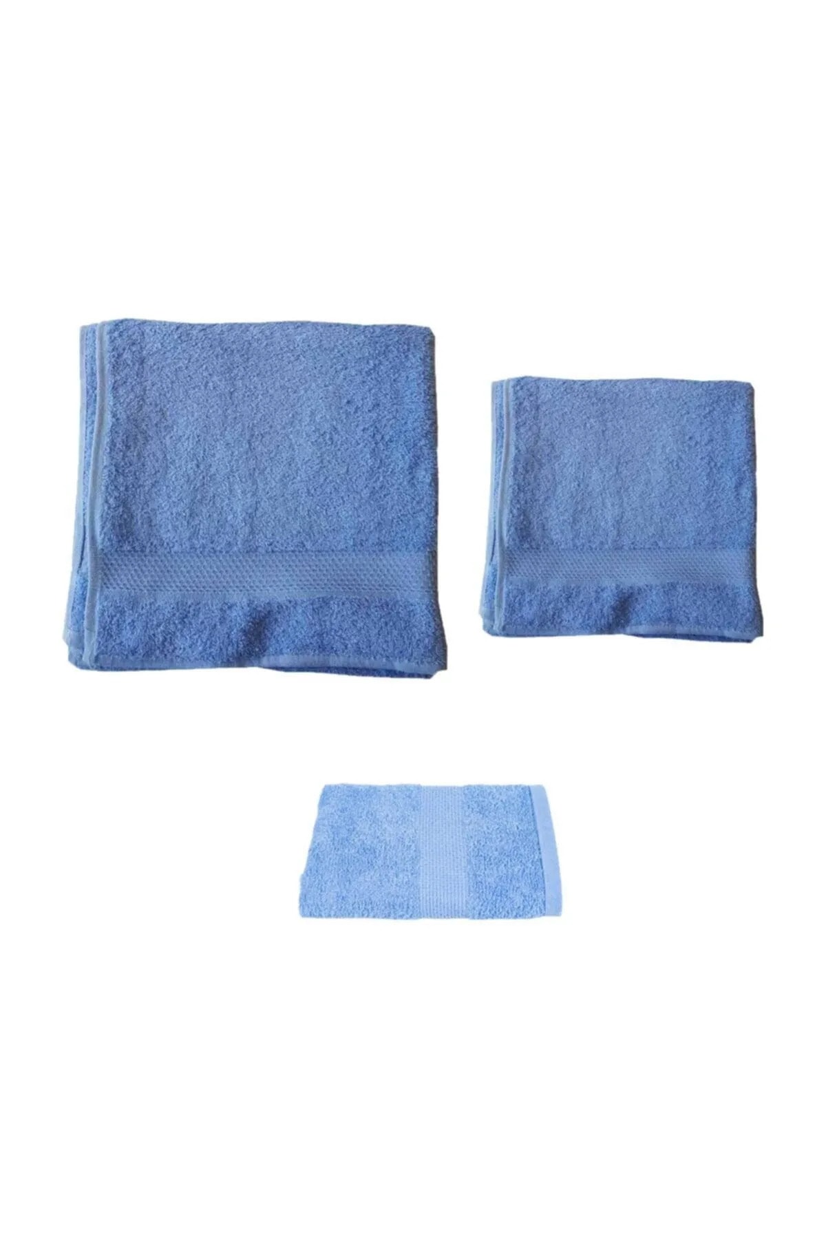 KARCAMP 3'lü Banyo, El Yüz Ve Tıraş Sakal Havlusu - Mavi Asker Havlu Seti- Asker Malzemeleri