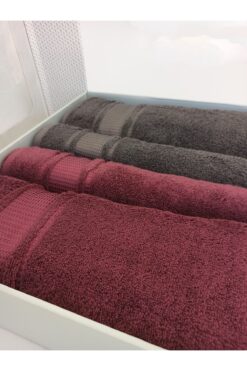 Özdilek Colourist Büyük Boy Havlu Seti Hamam Takımı- Antrasit K.Pembe