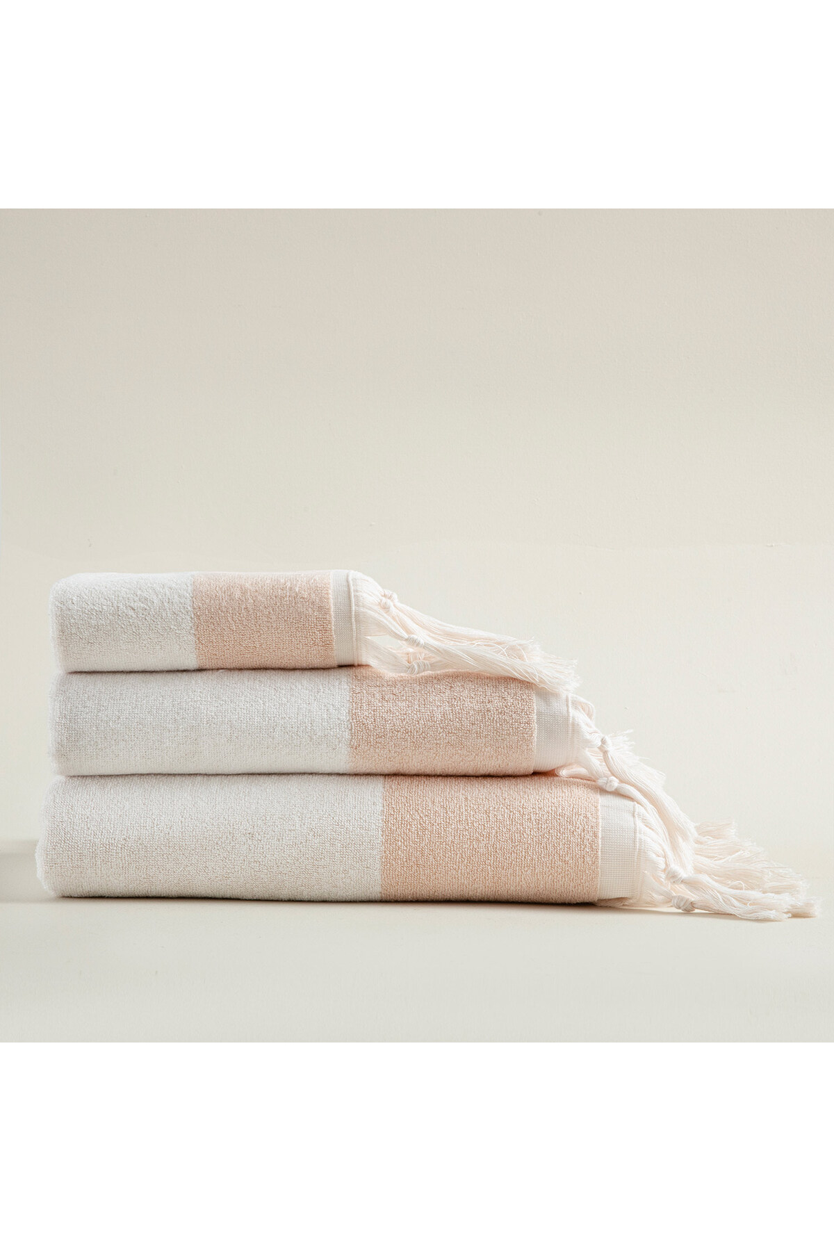 Chakra Bermundo El Havlusu 30x50 Cm Pudra/Ekru - Görsel 2