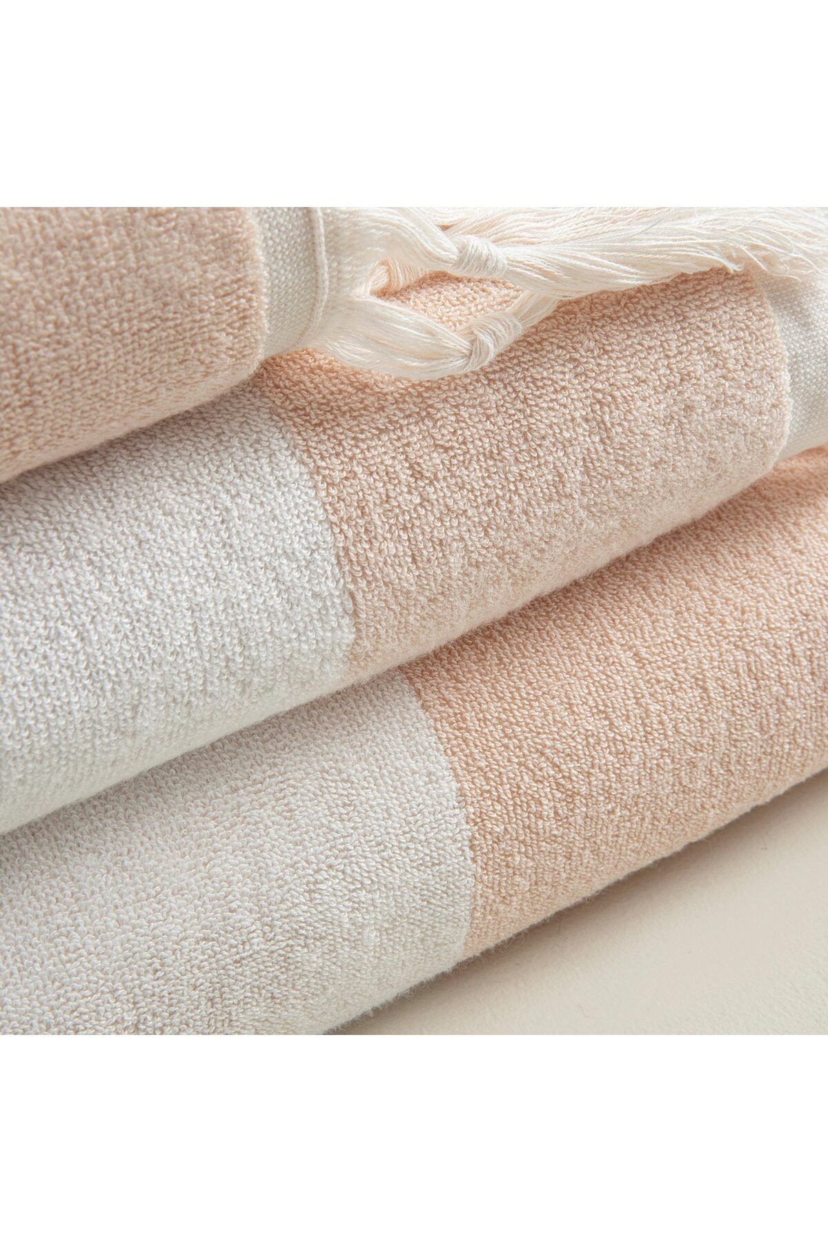 Chakra Bermundo El Havlusu 30x50 Cm Pudra/Ekru - Görsel 3