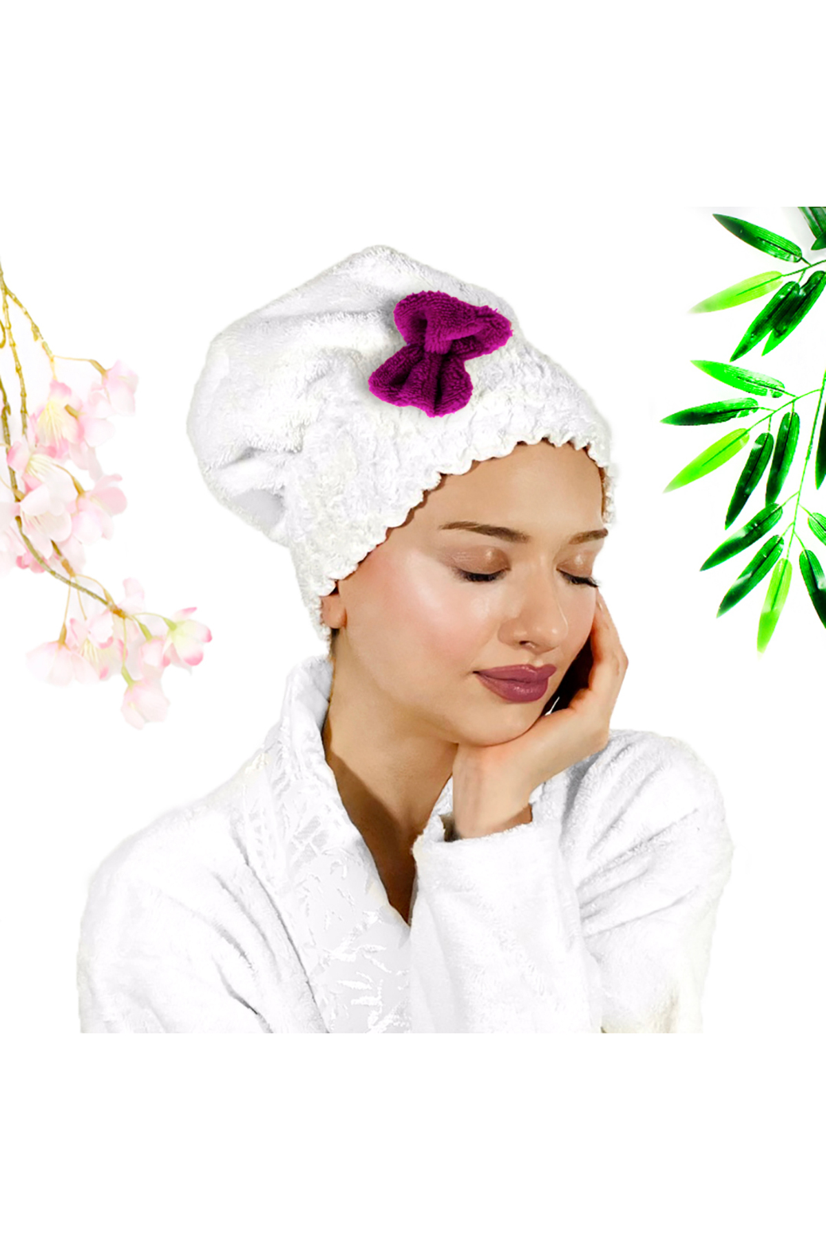 havlubanyobone Saç Kurulama Havlusu Banyo Duş Bonesi