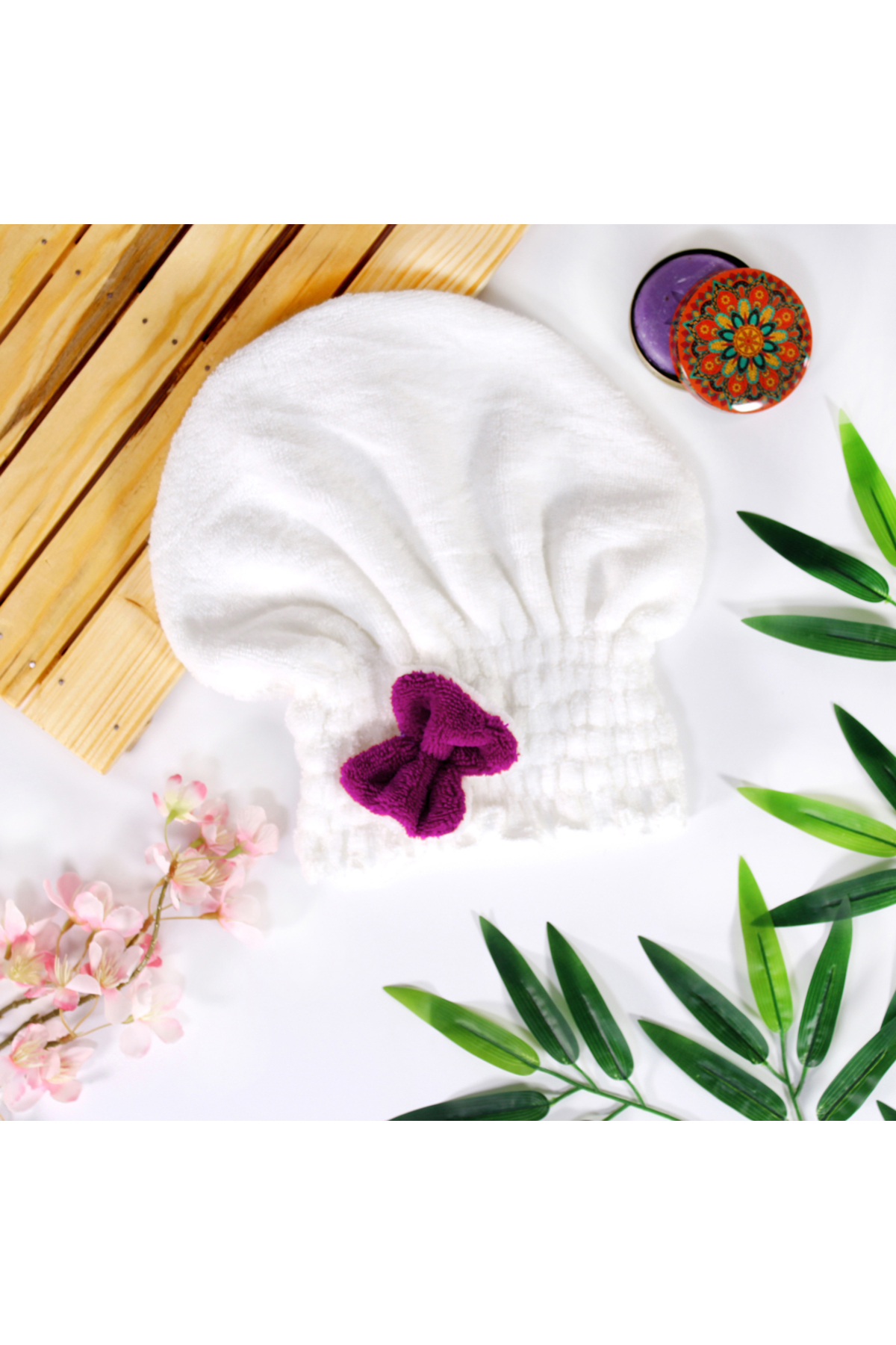 havlubanyobone Saç Kurulama Havlusu Banyo Duş Bonesi - Görsel 2