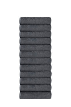 Caymoon 12 Adet 50x90 cm Spor, Fitness, Kuaför, Berber Havlusu Leke Tutmayan, Antibakteriyel Toptan Havlu