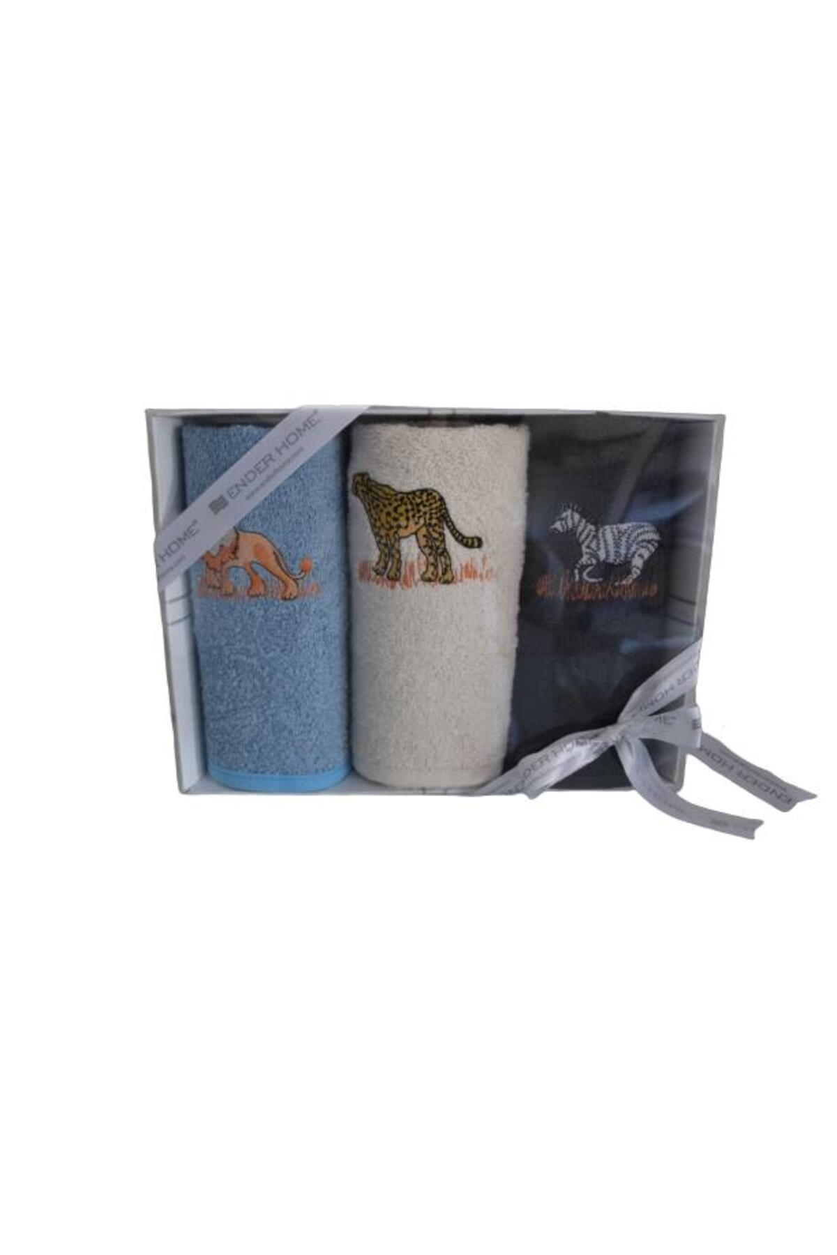 Ender Home MiniZoo 3'lü Mutfak Havlu Seti – 30x50 cm