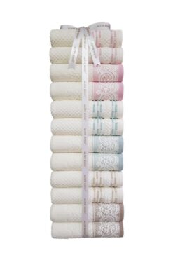 Özdilek Evony Bronie Havlu 12 Adet - Mint Bej Pudra