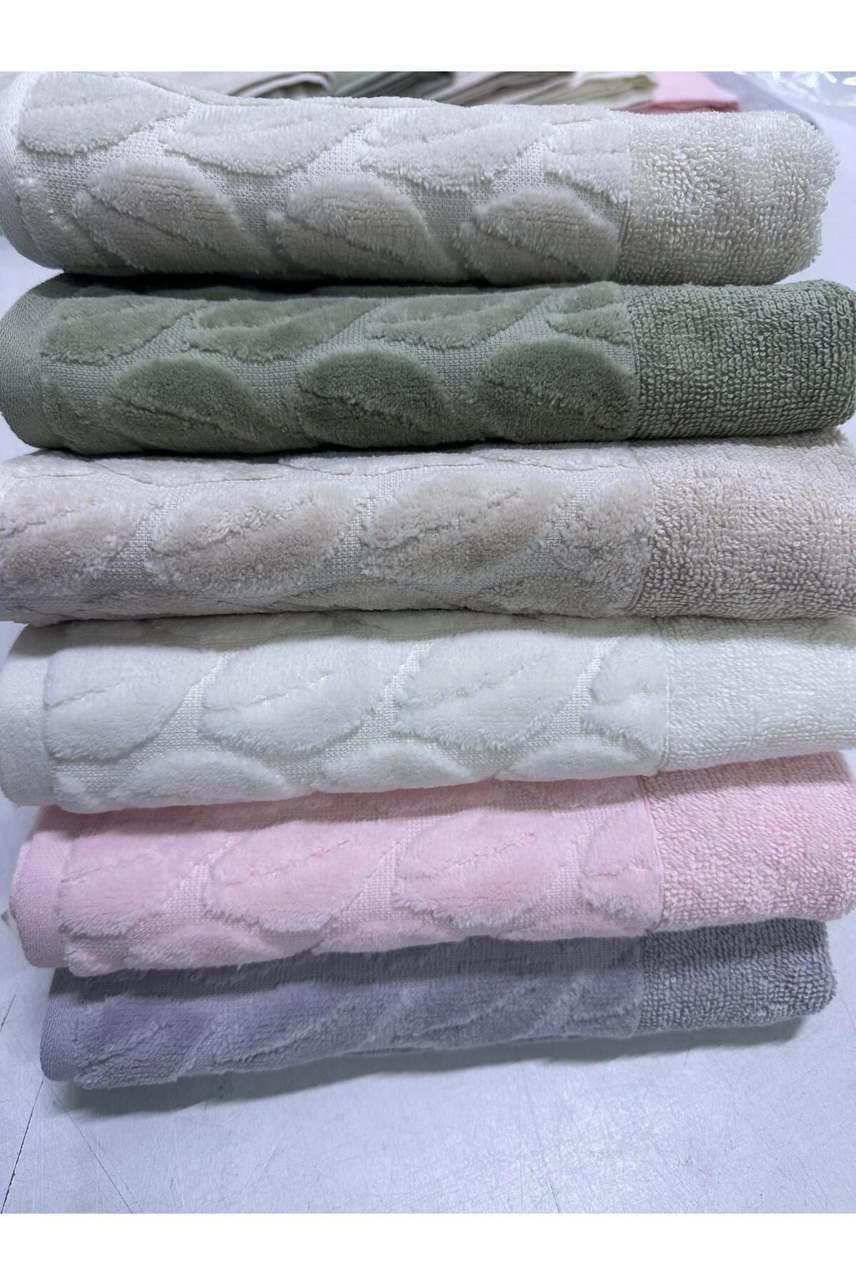 Nurpak %100 Pamuklu Hazal el yüz havlusu 50x90 6Adet