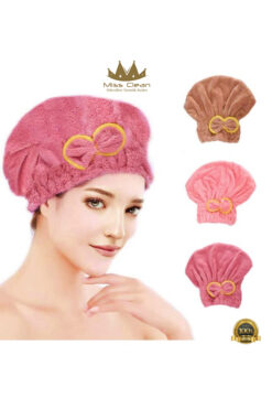 MissClean ( 1 ADET ) Mikrofiber Saç Havlusu, Saç Bonesi, Banyo Deniz Ve Havuz Sonrası