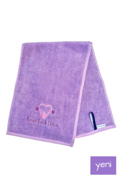 denizlicotton Nakışlı Sporcu Havlusu Pamuklu, Anti bakteriyel, Ter Emici Fitness Plates Boks Tenis Spor Havlusu