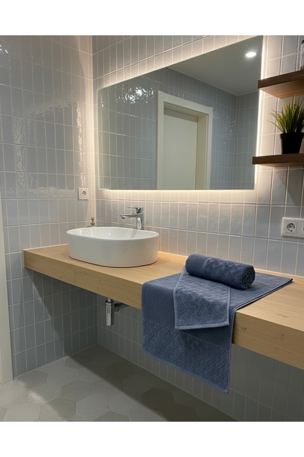 Vandore Home 6'lı Kutulu El ve Yüz Havlusu Seti - %100 Pamuk (50x90 cm) - Görsel 3