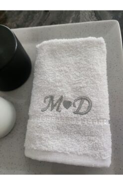 2Ddesign ÇEYİZLİK HEDİYELİK HARFLİ ÇİFT HAVLUSU