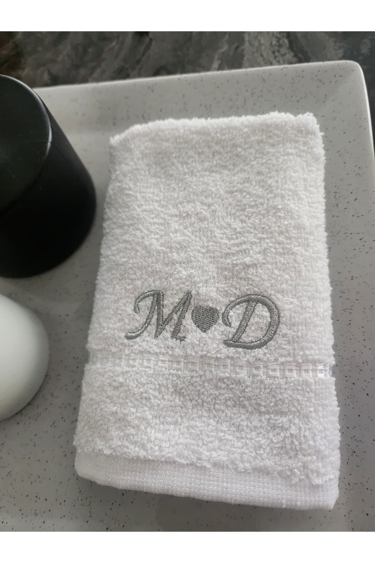 2Ddesign ÇEYİZLİK HEDİYELİK HARFLİ ÇİFT HAVLUSU