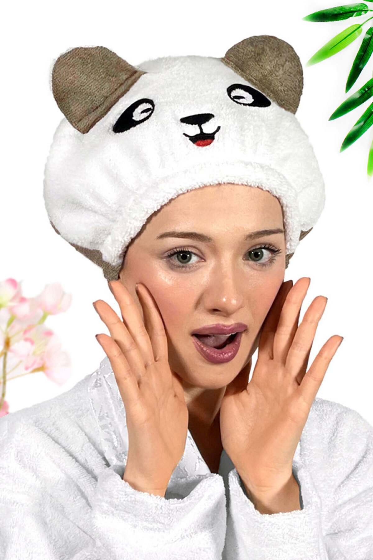 havlubanyobone Saç Kurulama Havlusu Banyo Duş Bonesi - Görsel 2