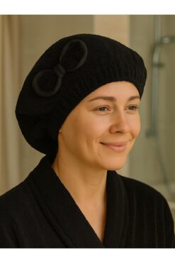 Ender Home DreamSoft Saç Kurulama Bonesi – Kadife Fiyonklu Lastikli