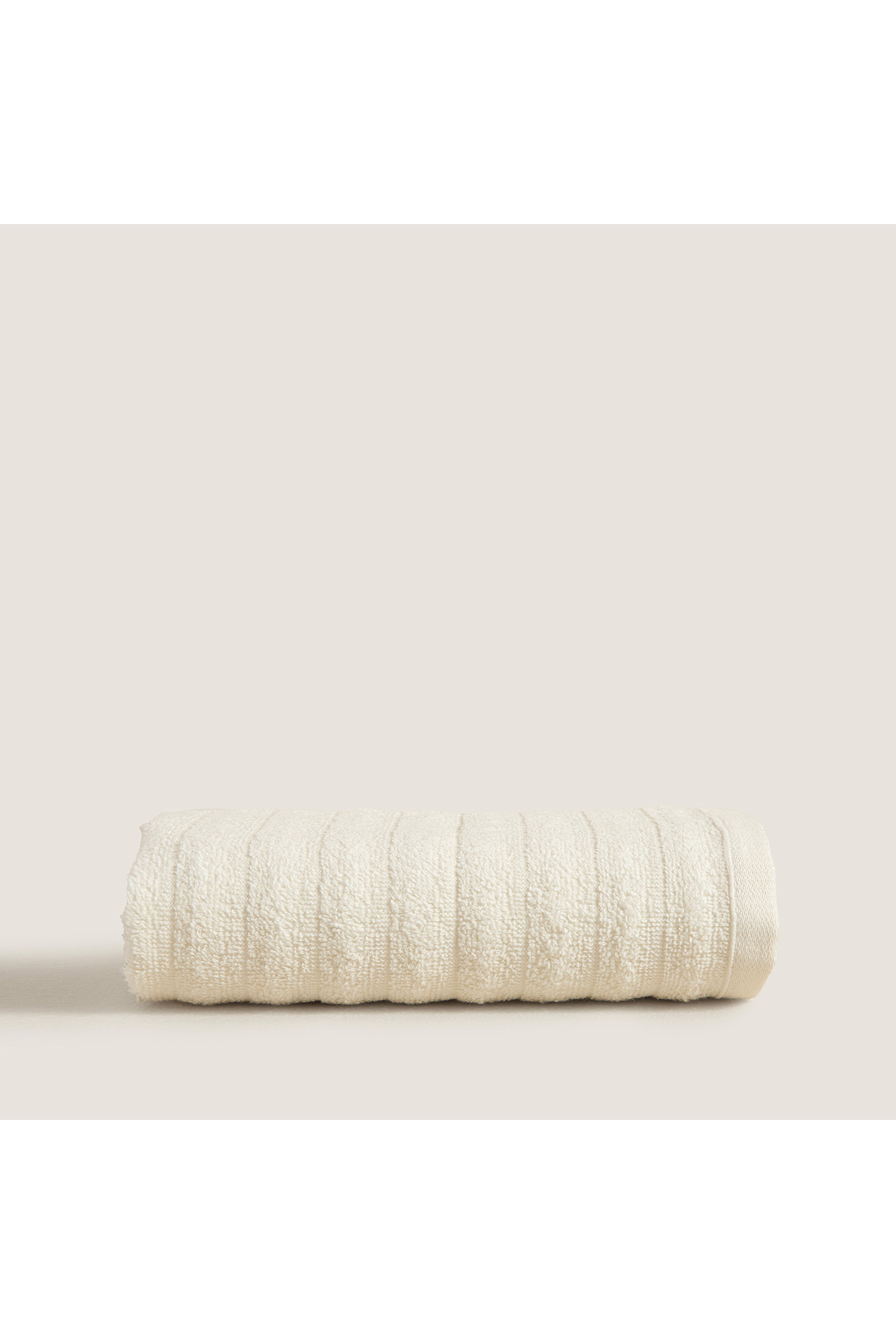Chakra Waved %100 Pamuk El Havlusu 30x40 cm Ekru - Görsel 3
