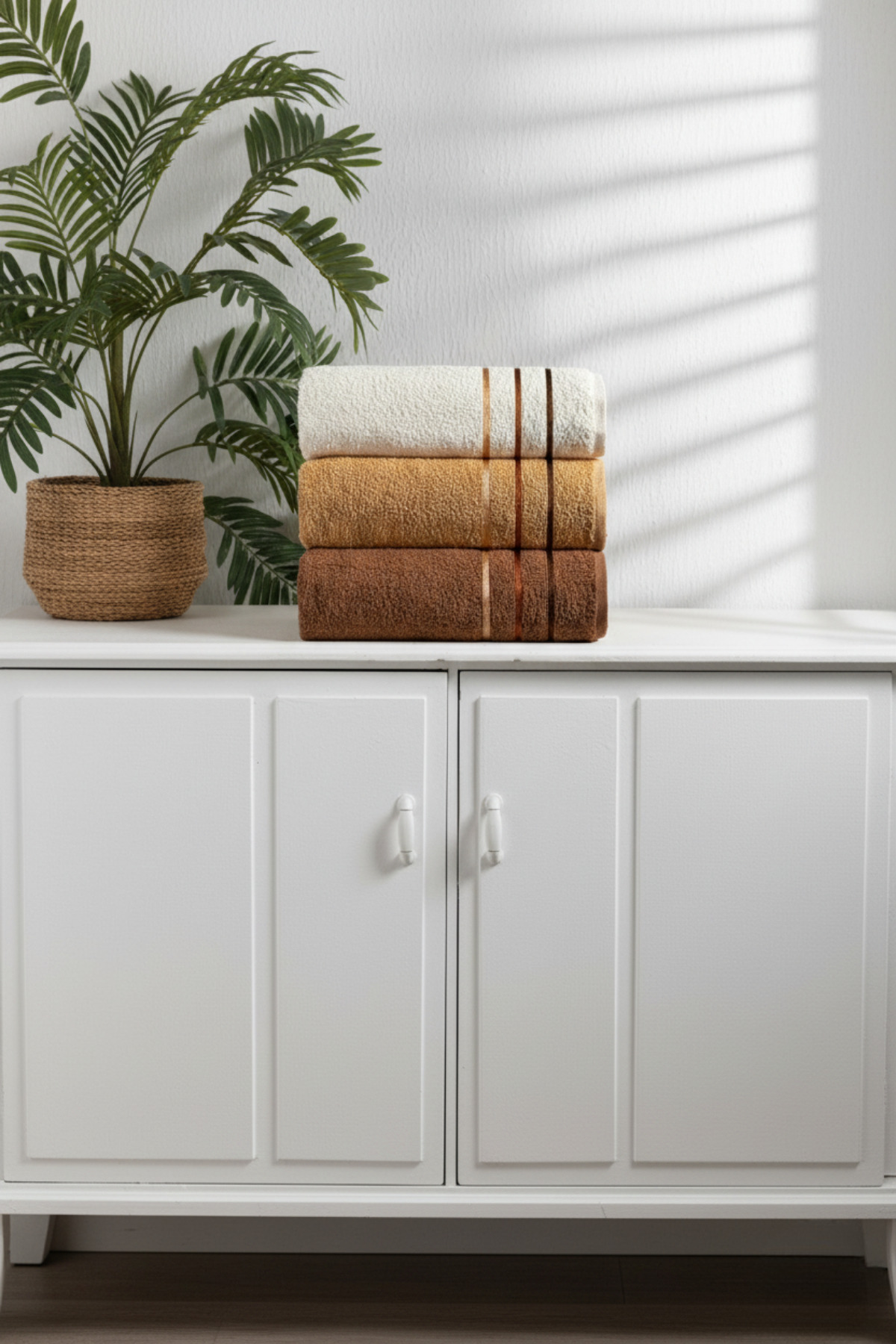 DNZGÜLCAN Mira 3'lü %100 Pamuk Havlu Seti | Beden ve Banyo Havlusu | 50x90 cm - Görsel 2