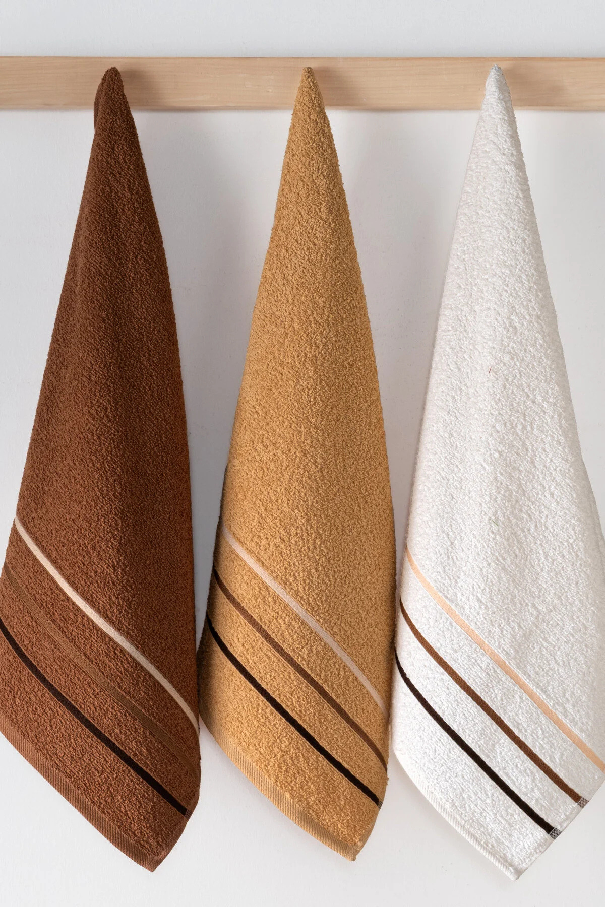 DNZGÜLCAN Mira 3'lü %100 Pamuk Havlu Seti | Beden ve Banyo Havlusu | 50x90 cm - Görsel 3