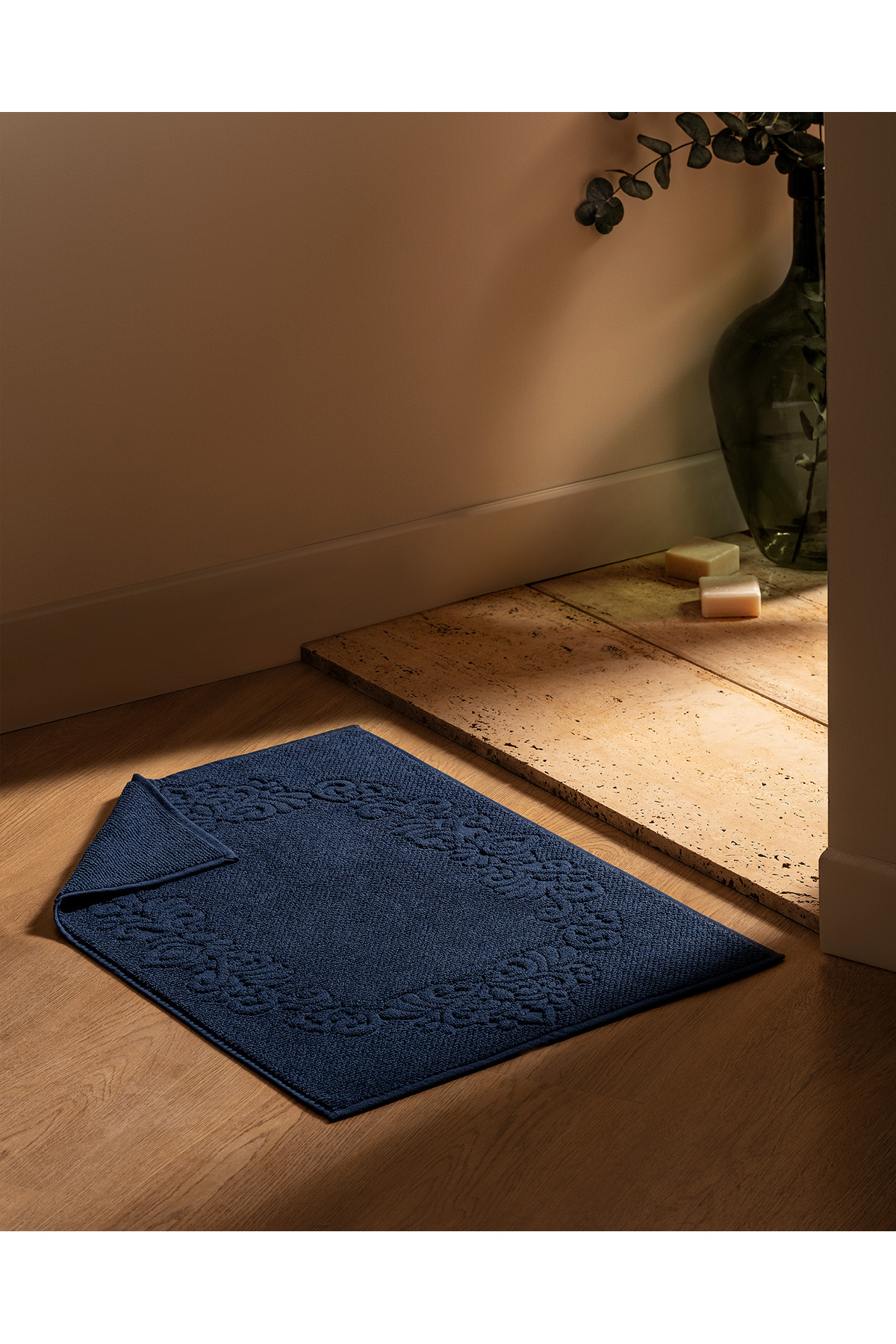 Madame Coco Norice Ayak Havlusu - Lacivert - 50x70 cm