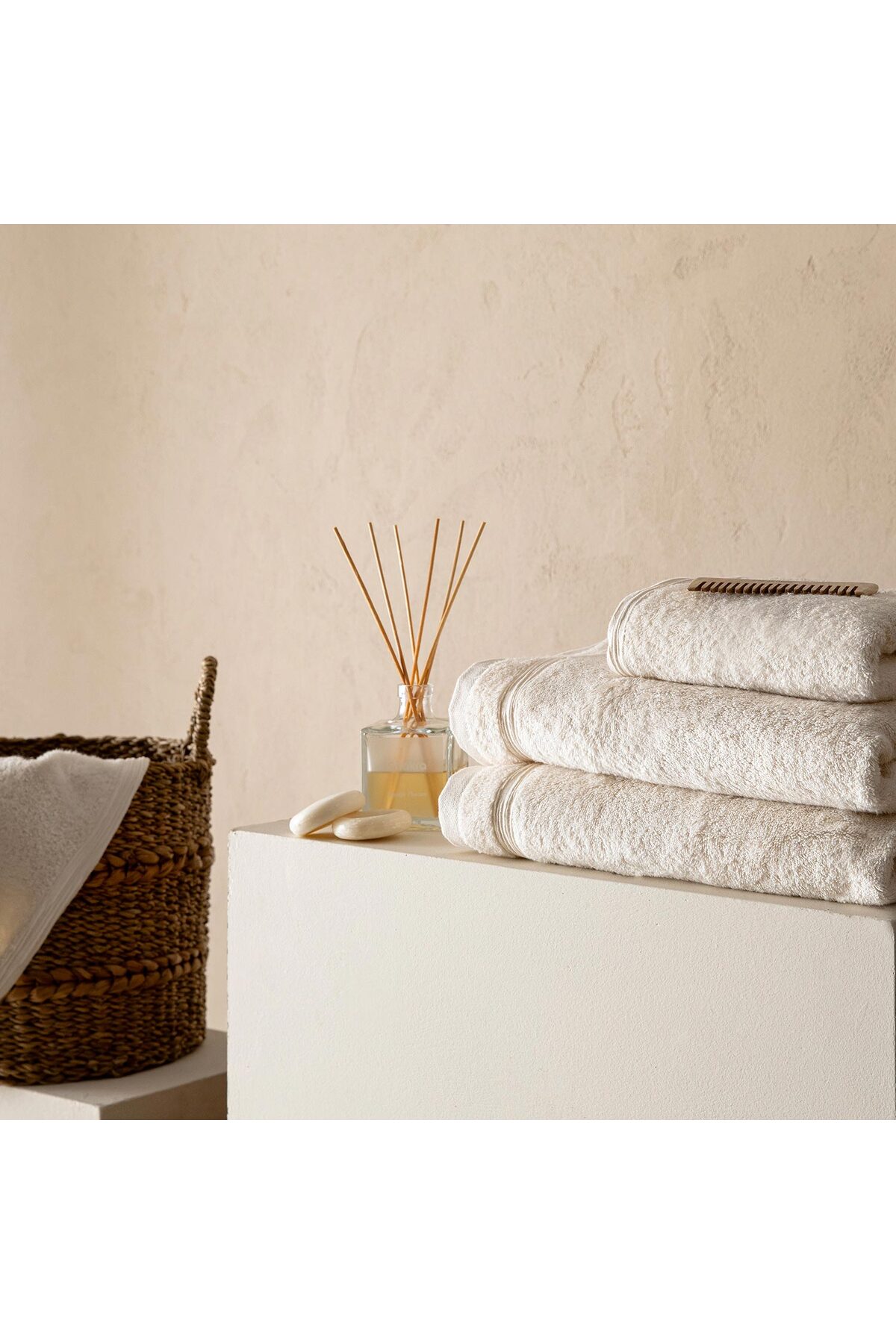 Chakra Merta Havlu 50x90cm Natural - Görsel 2