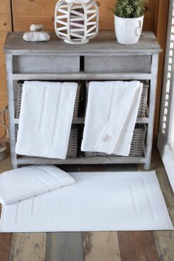 VAROL 4 Adet Odelia Serisi Ayak Havlu 50x70 200gr Beyaz