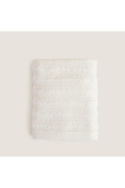 Chakra Waved %100 Pamuk El Havlusu 30x40 cm Beyaz