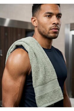 vanillasoft Vanilla 50 x 90 El Yüz Havlusu 100% Pamuk Yüksek Emicili Spor Fitness Kuaför/Berber Havlusu