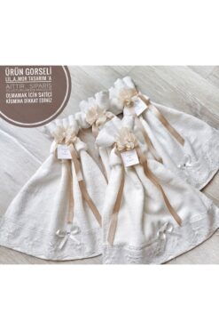 LilAmor Concept Hediyelik 12li hediyelik sünnet düğün konvoy araba mutfak el havlu suslu cicekli 30x50cm