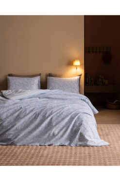 Madame Coco Ellaine Çift Kişilik %100 Pamuk Ranforce Baskılı Nevresim Takımı - Mavi